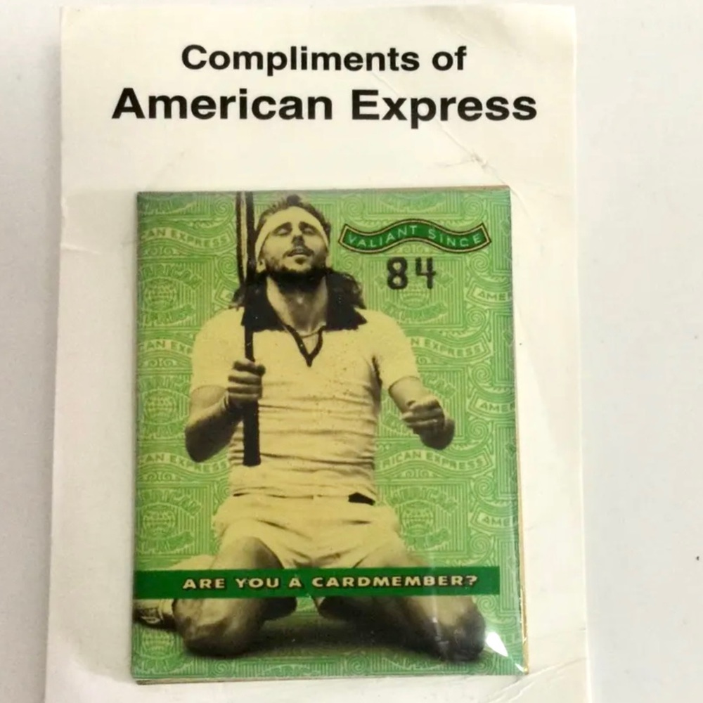 New 2000 US OPEN Tennis American Express Metal Pin Original Bjorn Borg